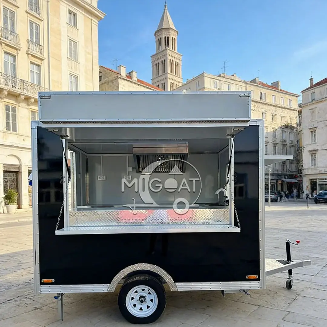 Mobile Food Cart with Sink And Storage for Street Food Business Compact Food Truck for Outdoor Catering