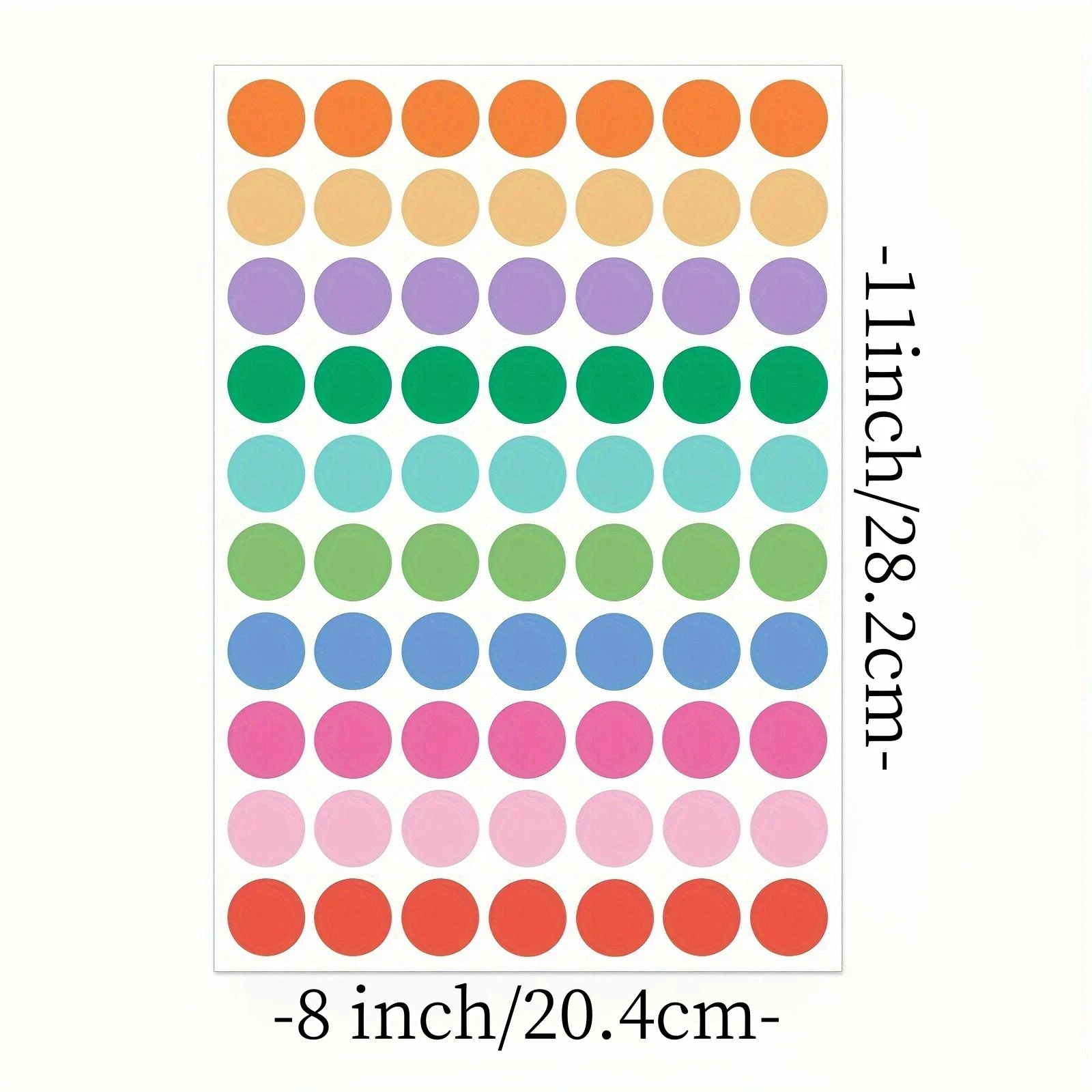 1050 Pcs 1 Inch 10 Colors Round Colored Dot Stickers for Teaching Papers, Color Coding Labels, Circle Dots Stickers