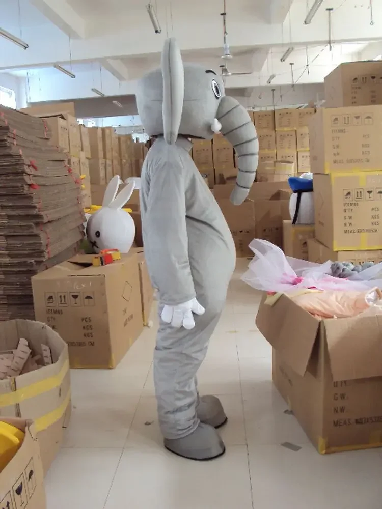 Cosplay gigante elefante cartone animato mascotte Costume spettacolo teatrale cerimonia pubblicitaria vestito operato partito animale carnevale eseguire puntelli