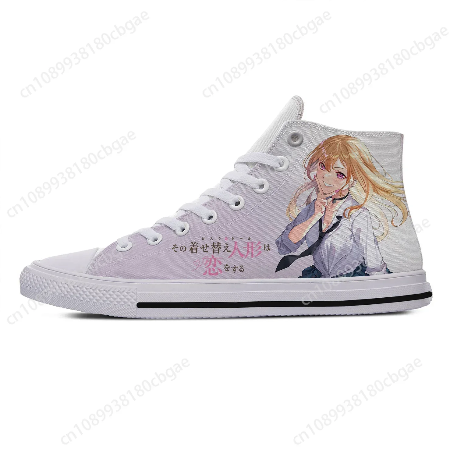 

Anime My Dress Up Darling High Top Sneakers Mens Womens Teenager Casual Shoes Canvas Running Shoes 3D Print Lightweight shoe