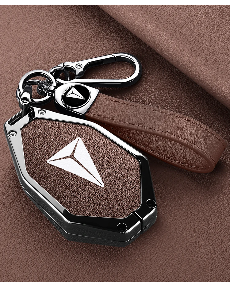 Zinklegierung Leder Autoschlüssel-Etui für Changan DEEPAL S7 SL03 S09 S07 G318 S05 L07 Shenlan Schlüsselhalter Autoschlüsselanhänger Zubehör – Detail 9