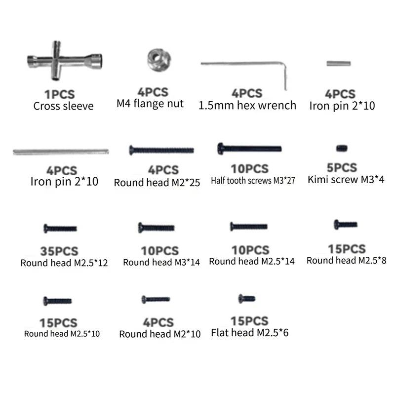 Screw Tool Accessories Box For MJX 1/16 16207 16208 16209 16210 H16 H16BM RC Car Upgrade Parts