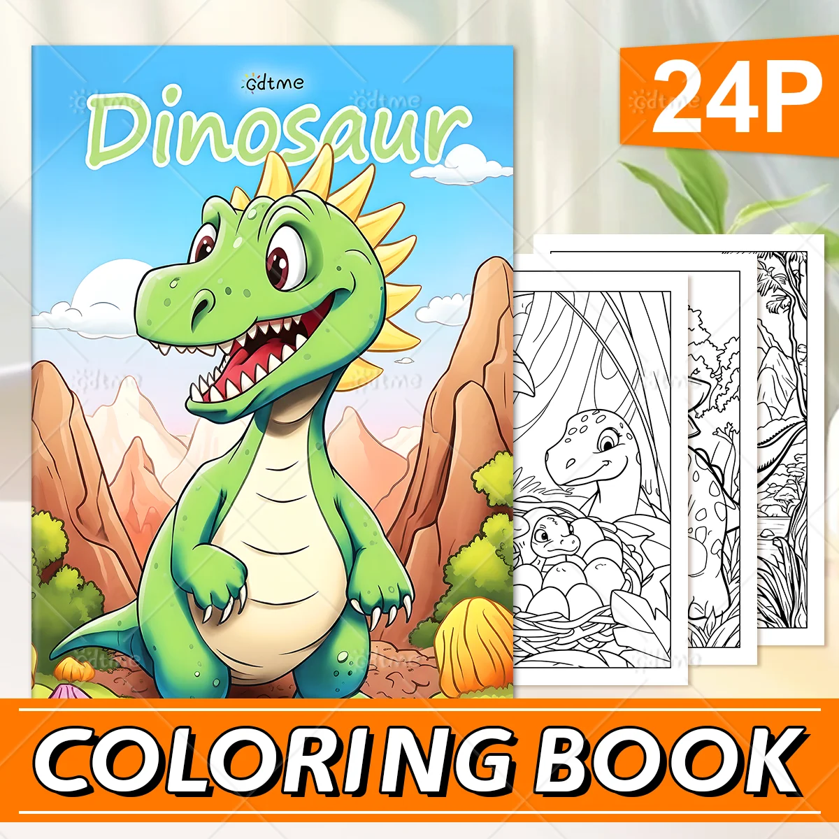 Adults Cartoon Sea Animal Dinosaur Theme Graffiti Drawing Painting Books DIY Coloring Picture Book Birthday Party Gifts ﻿