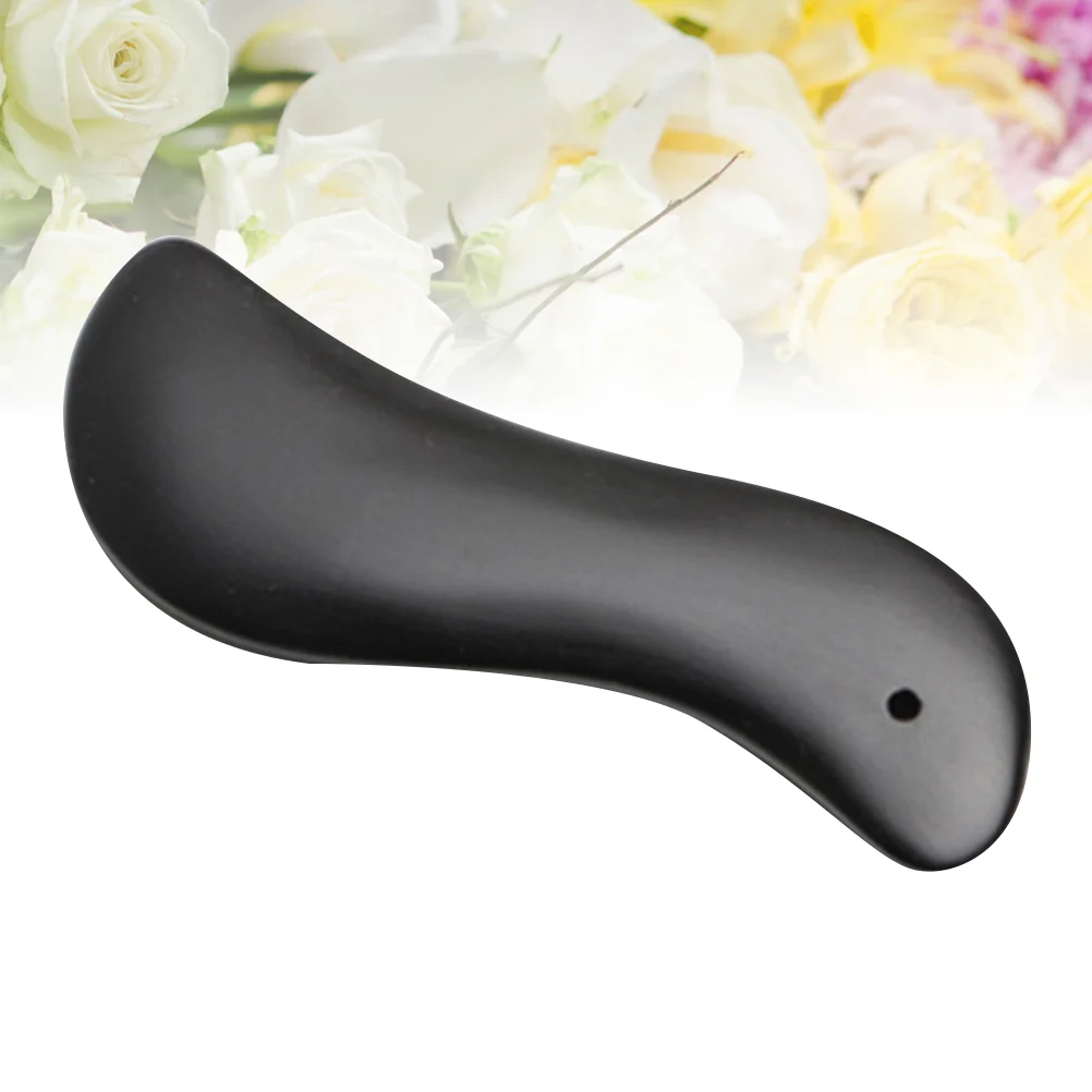 

3PCS Scrapping Massager Piece S Shape Natural Stone Needle Body Massager Plate for Face Body Black Face Massager Piece