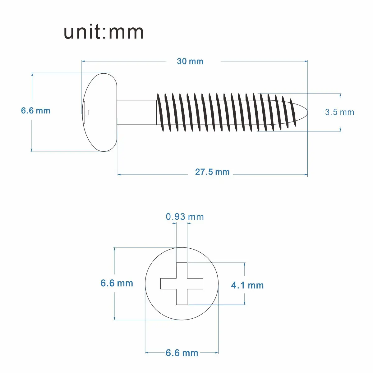 NEW 20PCS Round Head Guitar Tremolo Bridge Mounting Screws 3.5*27.5mm