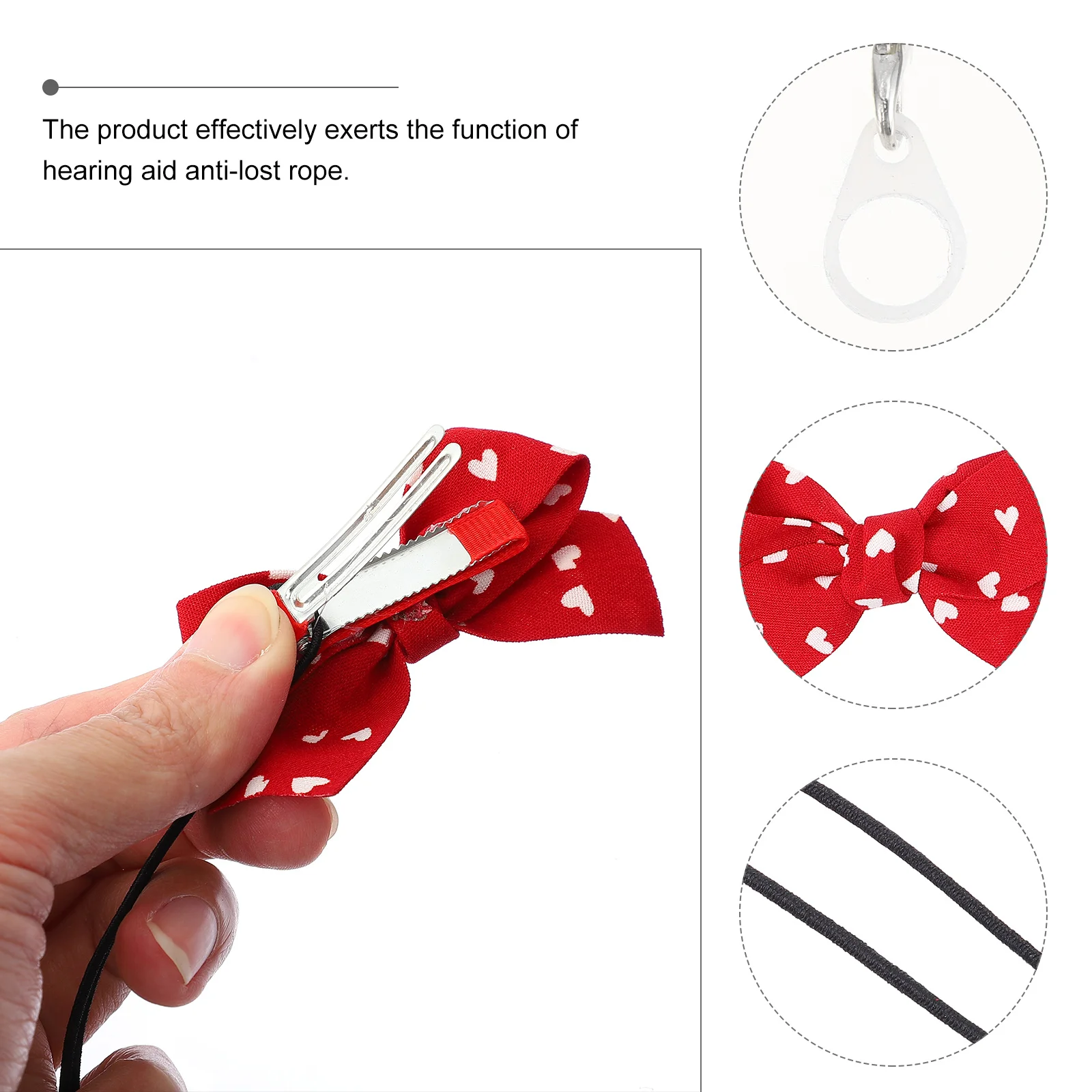 

Hearing Aid Anti-Lost Strap Premium Cloth Material Practical Gift for Family Friends Easy Install Take Off Seniors