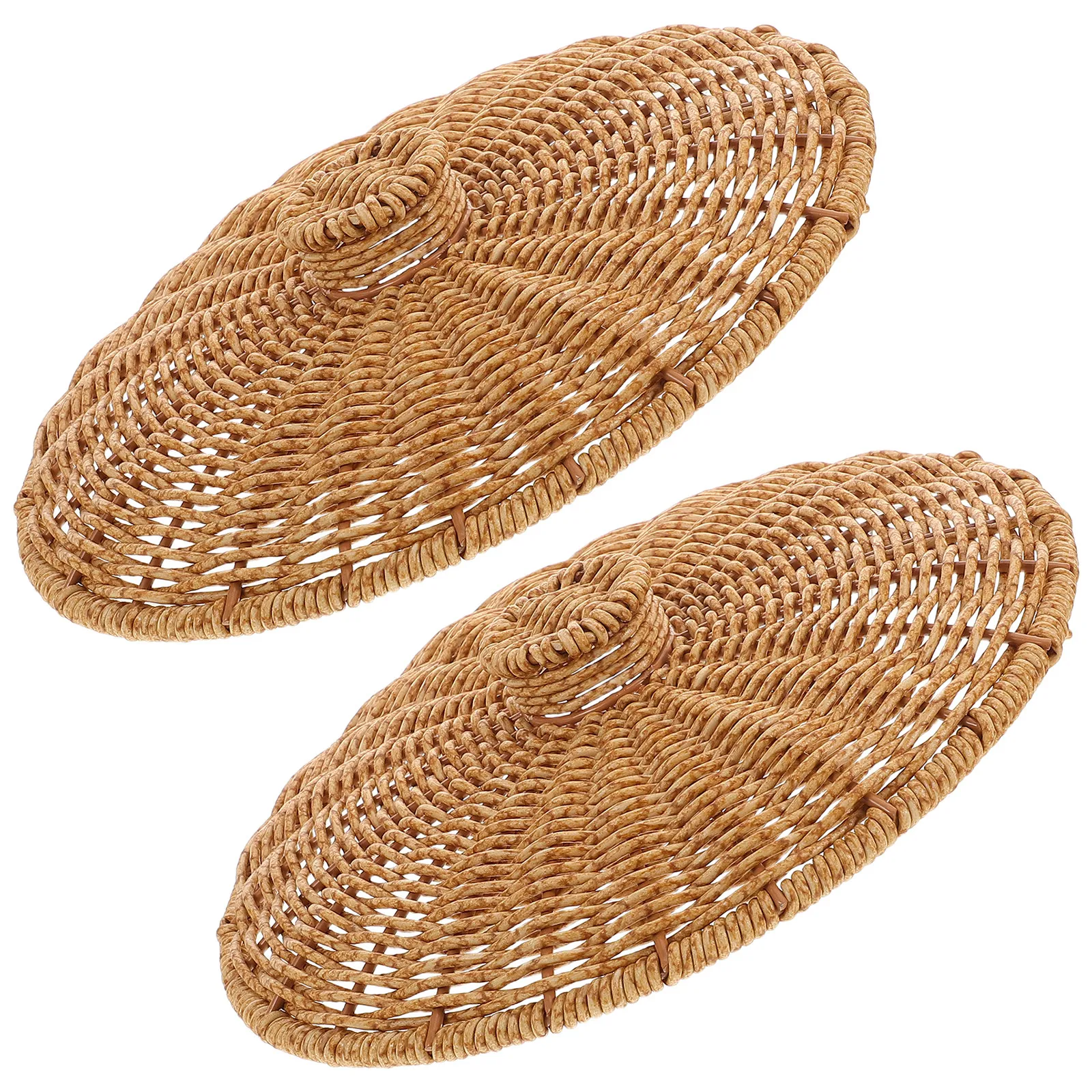 

Replacement Plastic Basket Lid Cover Handwoven Braided Design for Storage Bin Top Decorative Organizing Picnic Hamper Woven
