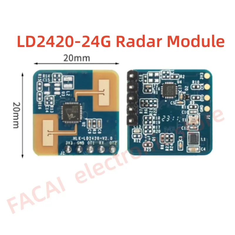 LD2420 24G Millimeter Wave Radar Sensor Intelligent Human Body Micro Motion Module ISM Band High Sensitivity Low Consumption