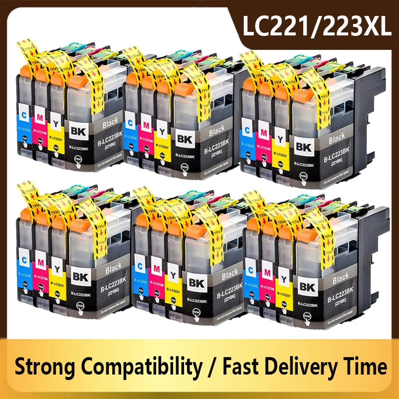 LC223 LC221 LC 223 Cartridges for Brother Printer Ink Cartridge DCP-J562DW J4120DW MFC-J480DW J680DW J880DW J5320