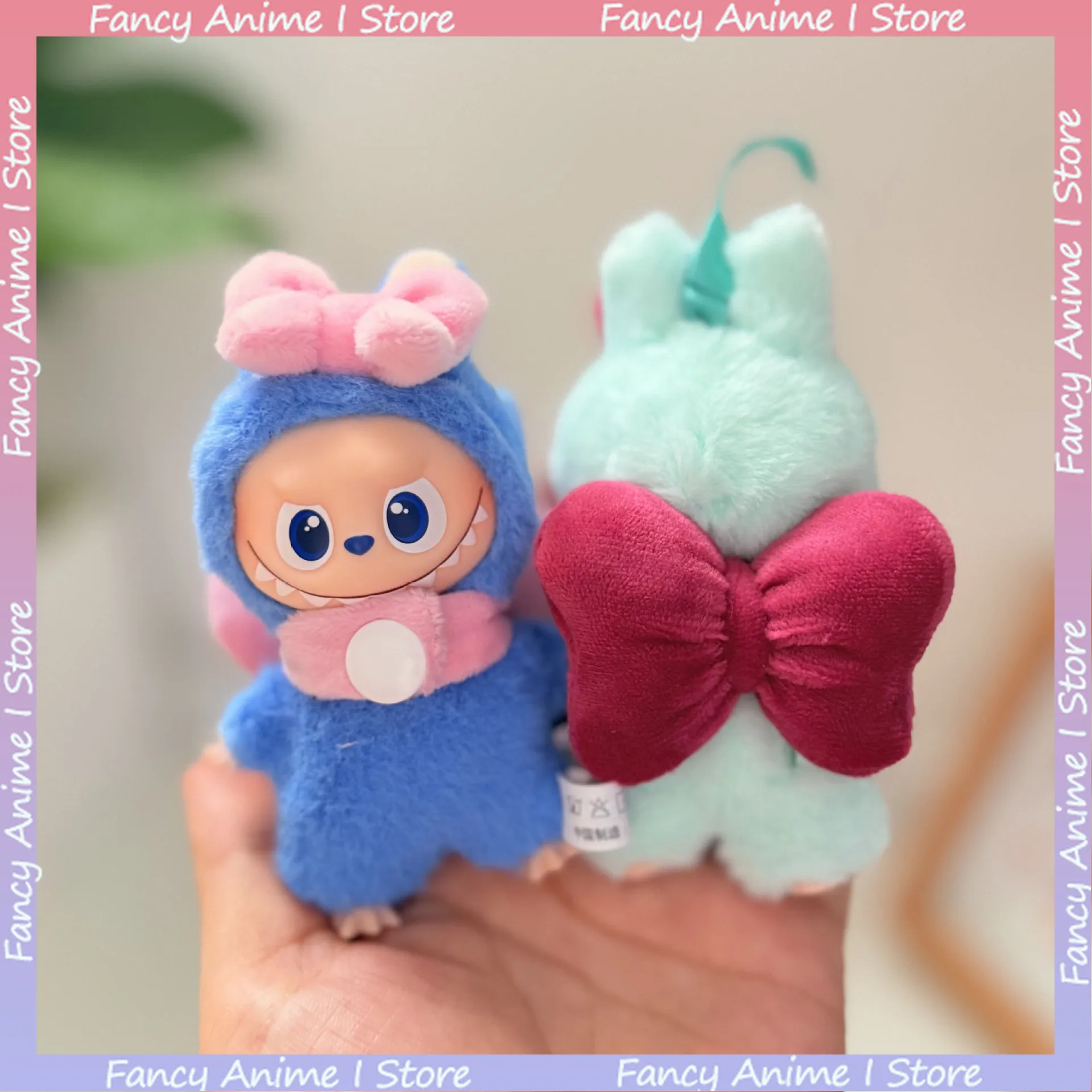 Voor Mini 4.0 Labubu Pluche Roze Strik Poppenkleertjes voor Liefde Serie Poppenkleertjes Outfit Accessoires DIY Pop Mode Decoratie Cadeau