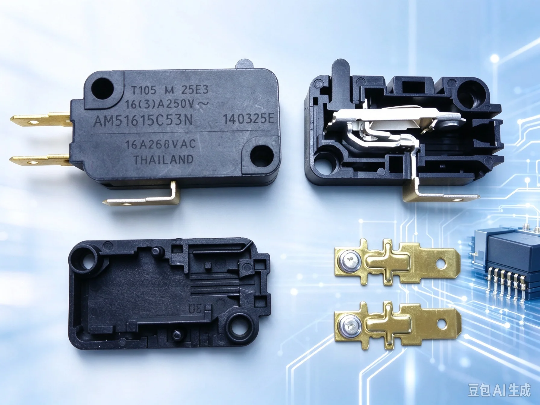 Switches for AM51615C53N Micro Limit Switch 16A 250V Original Japan  1pcs