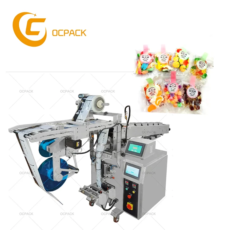 Low Price Semi Automatic Small Sachet Lollipop Peanut Gummy Candy Packaging Machine