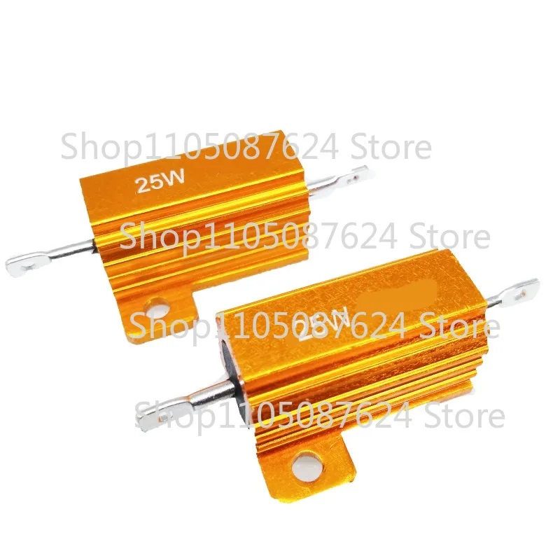 ZZZ 2pc 3.9ohm 3.9R 25W Watt Aluminum Housed Metal Case Wirewound Resistors