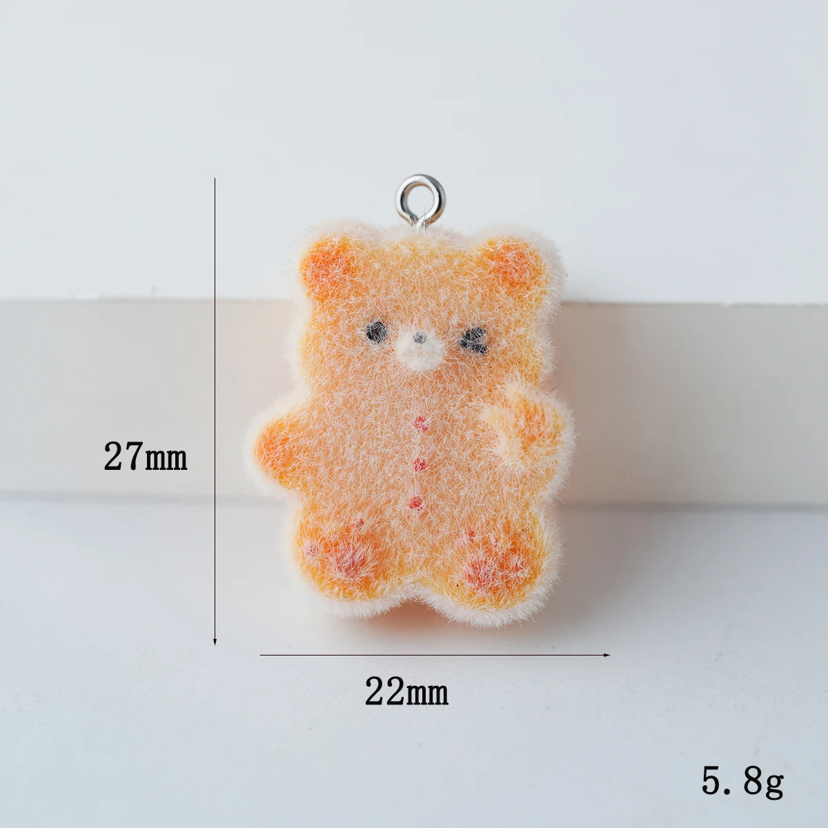 20pcs Cute Bear biscuits Charms Cartoon resin animal pendant for diy jewelry Necklace Keychain Accessory making