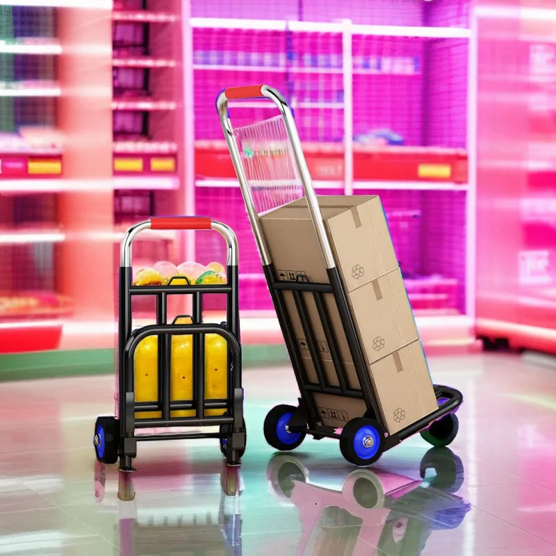 collapsible-hand-pulled-shopping-cart-portable-stall-selling-vegetable-buying-goods-luggage-tow-truck-home-moving-tool