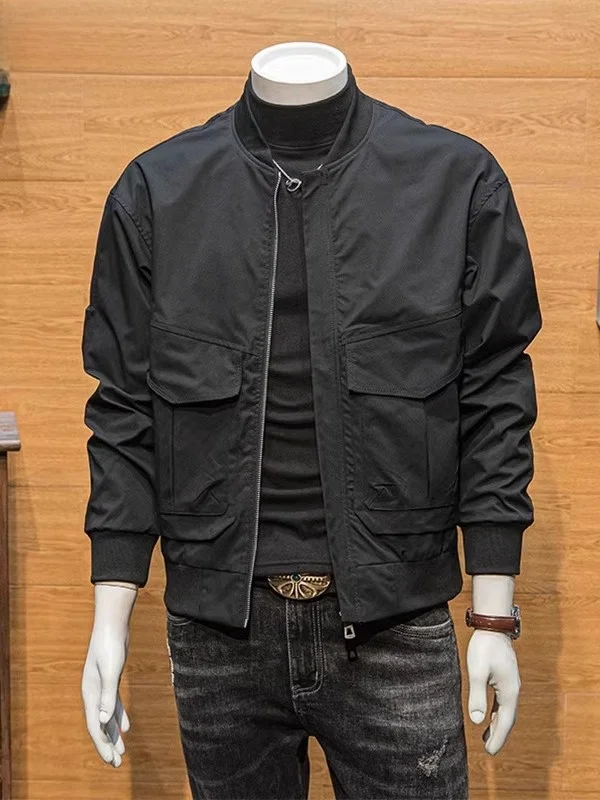 

Baseball Collar Jaet Men's Casual Spring Autumn Clothes 2025 New Youth Trend Simple Leisure Workwear Coat Stand Fit Yout...