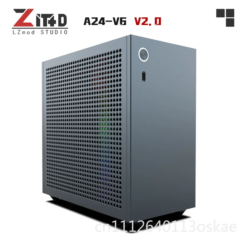 Mini A24-V6 2.0 double slot semi-high single display itxBKB main board chassis 3.66 liters
