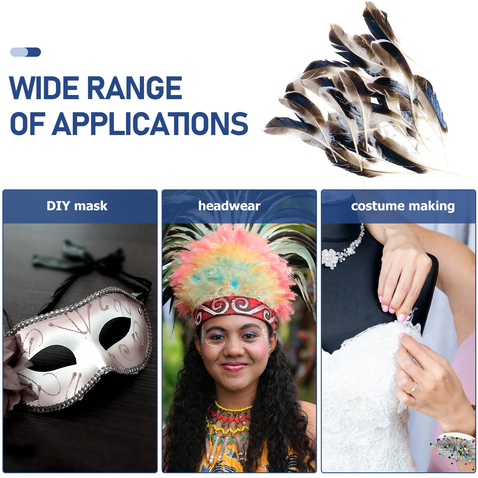 

100Pcs Natural Plumes DIY Craft Supplies Dream Catcher Decoration Home Party Vase Floral Arrangement Plumes Bulk