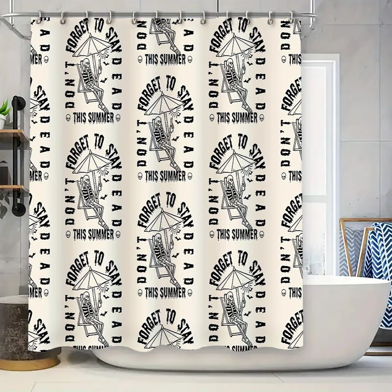 

Shower Curtain Waterproof Abstract Floral Pattern Bathroom Decor Modern Farmhouse Style Fabric Liner Home Textile Quick Dry
