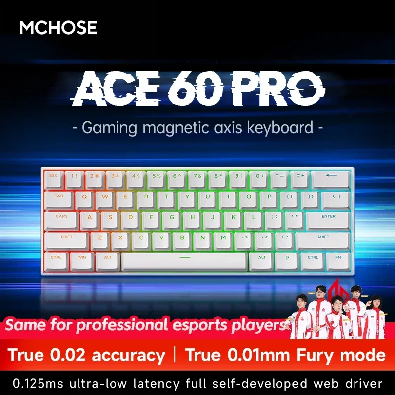 MCHOSE ACE60 Pro1k/8Khz Wired Gaming Keyboard Aluminum Alloy Super Low Latency Macro Defines The Wired Gaming Keyboard