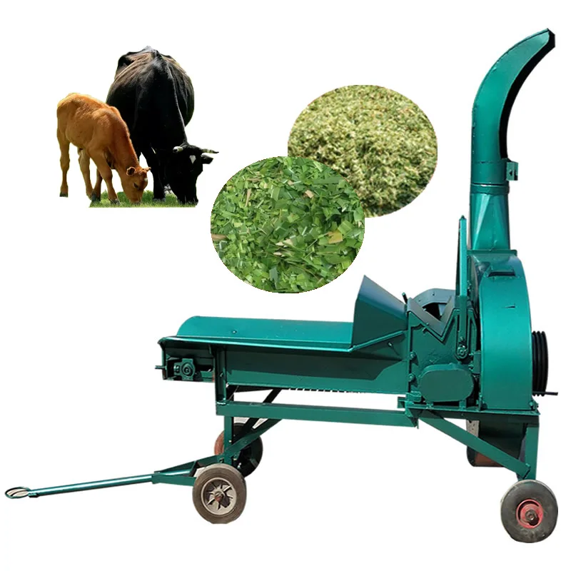 New Silage Shredder Forage Chopper Animal Feed Processing Agriculture Crushing Kneading Straw Mini Chaff Cutters Machines