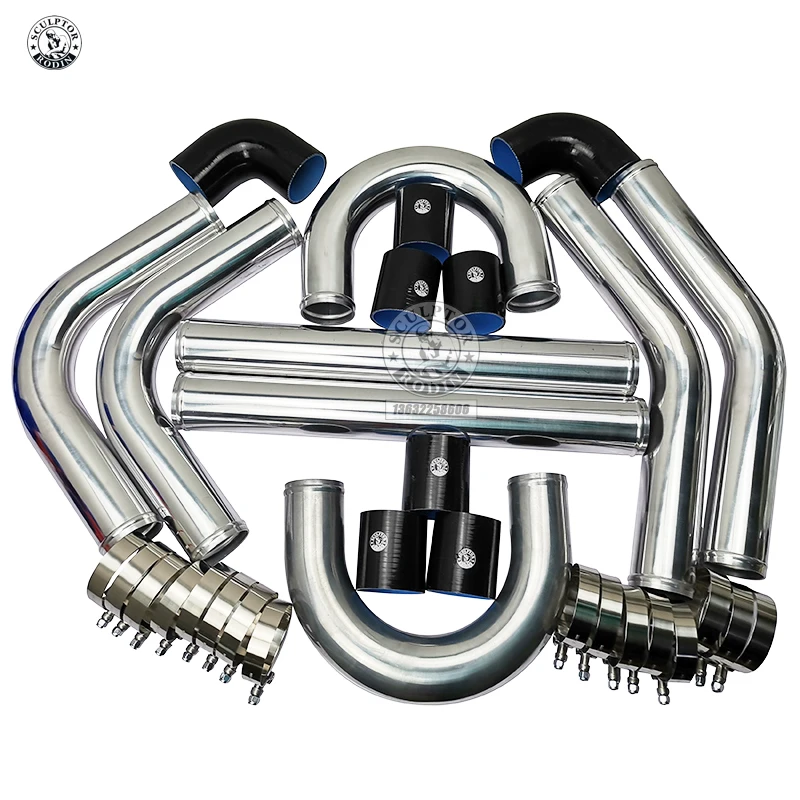 2,5" INCH 63mm UNIVERSELE 2MM DIKTE ALUMINIUM INTERCOOLER TURBO PIJP PIPING KIT