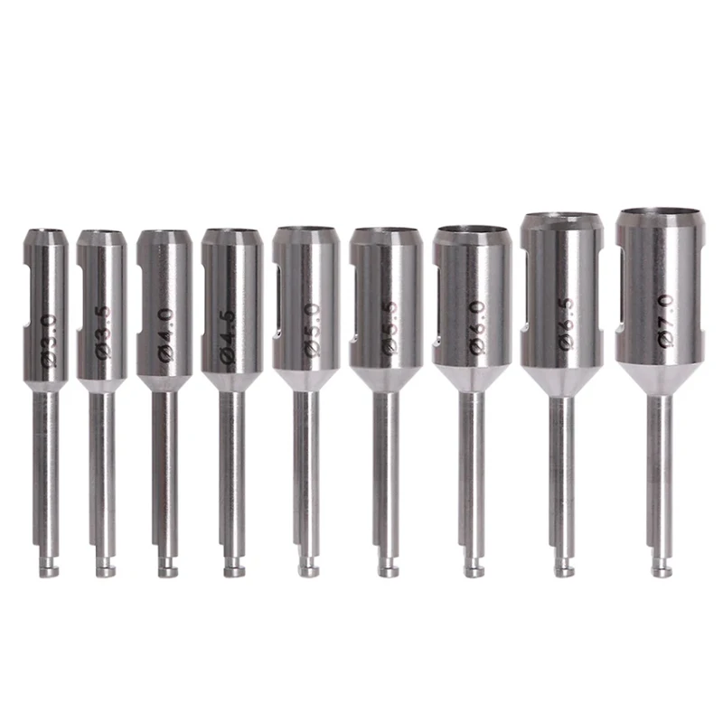 

Dental Stainless Steel Gingival Ring Cutter Implant Tissue Punch Drill Cutting Trephine Bone Burs for Low Speed Handpiece 1Pcs