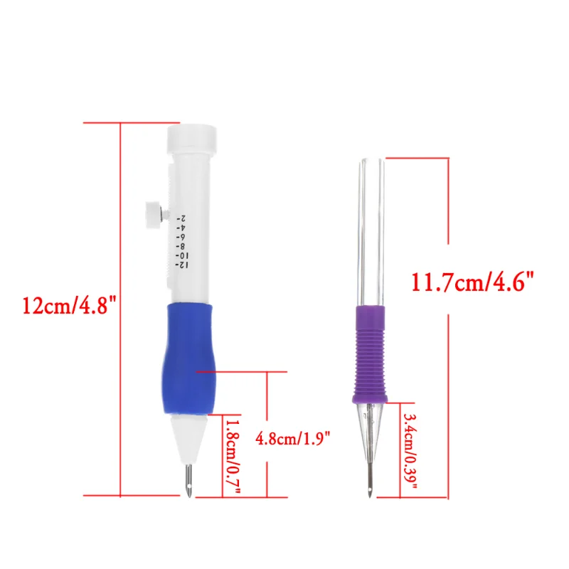 DIY Magic Embroidery Pen Set Punch Needle Kit Stitching Tool Set Apparel Sewing Weaving Patch Knitting Tool Sewing Accessories