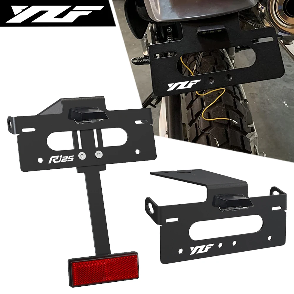 

Motorcycle Rear License Plate Mount Holder with light For Yamaha YZFR125 YZF R125 YZF-R125 2008 2009 2010 2011 2012 2013 yzfr125