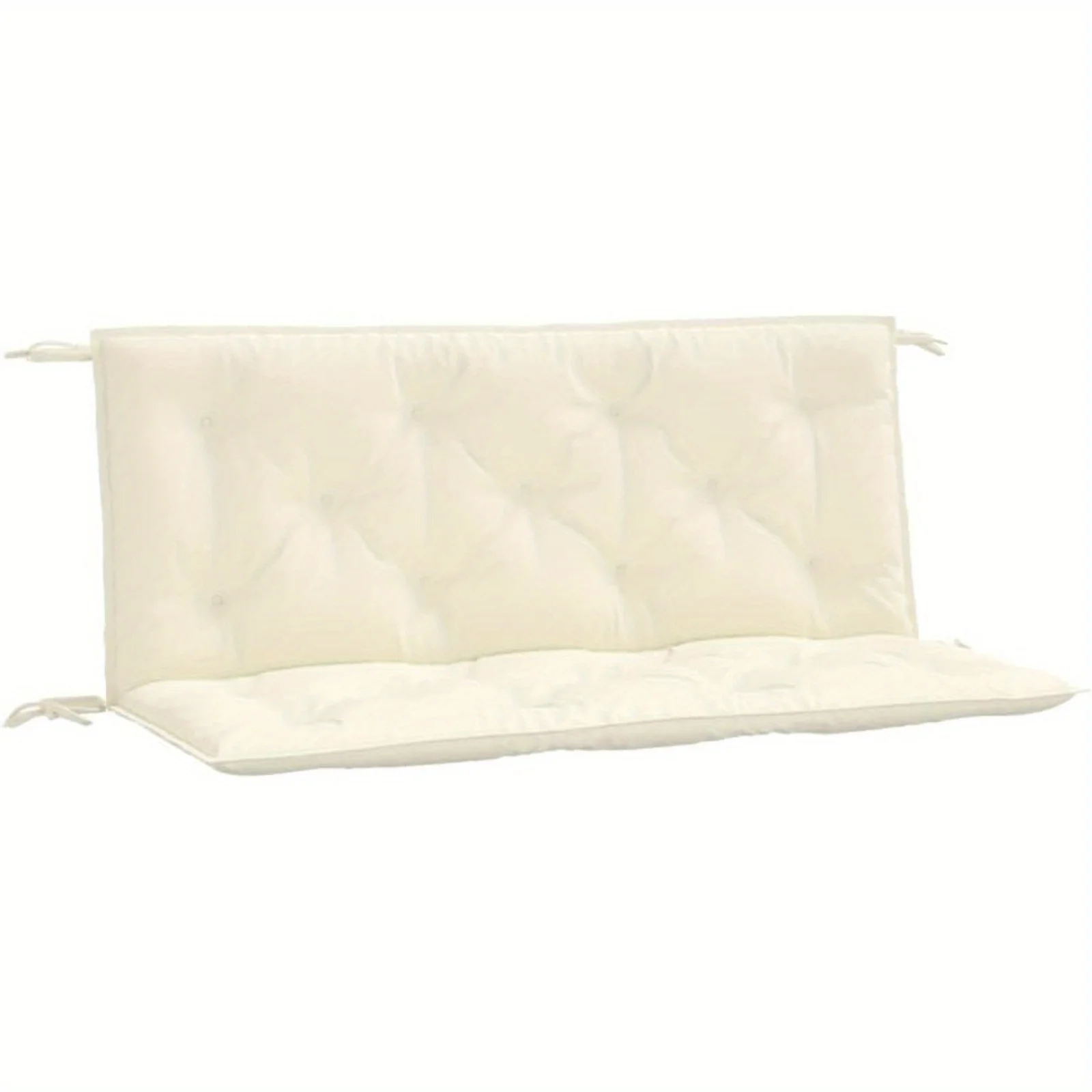 Bench Cushion, Water Repellent Outdoor Bench Cushion, Seat Pad for Patio Garden, Cream White Oxford Fabric