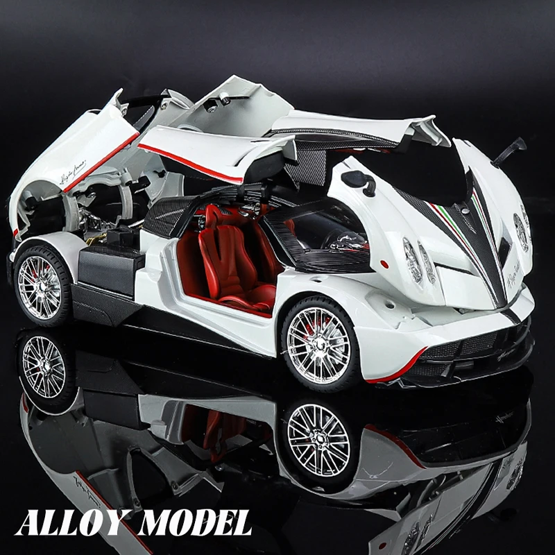 1:18 Huayra Dinastia Alloy Sports Car Model Diecasts Metal Racing Car Model Simulation Sound and Light Toy Gift
