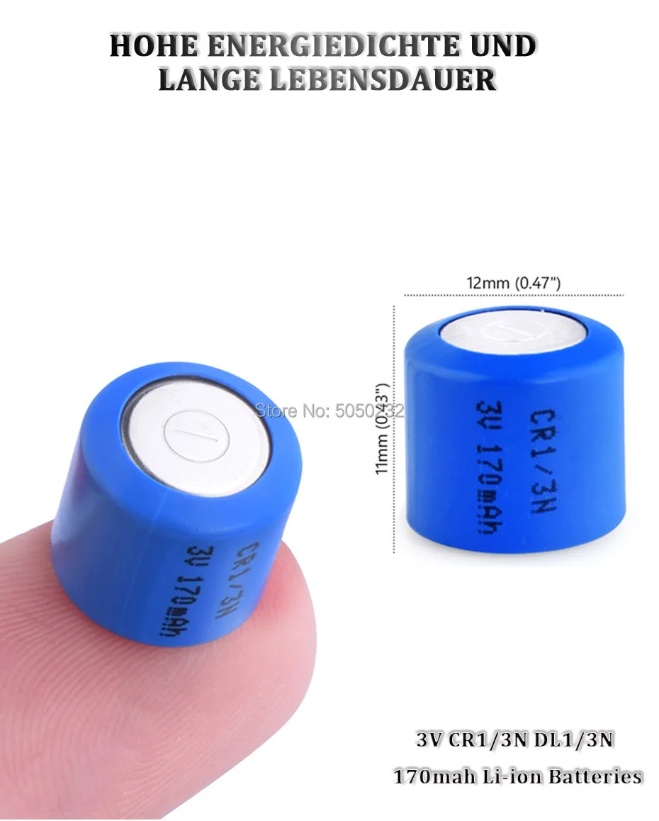 Литий-полимерные аккумуляторы CR1/3N, 3 в, 170 мАч, 8 шт.