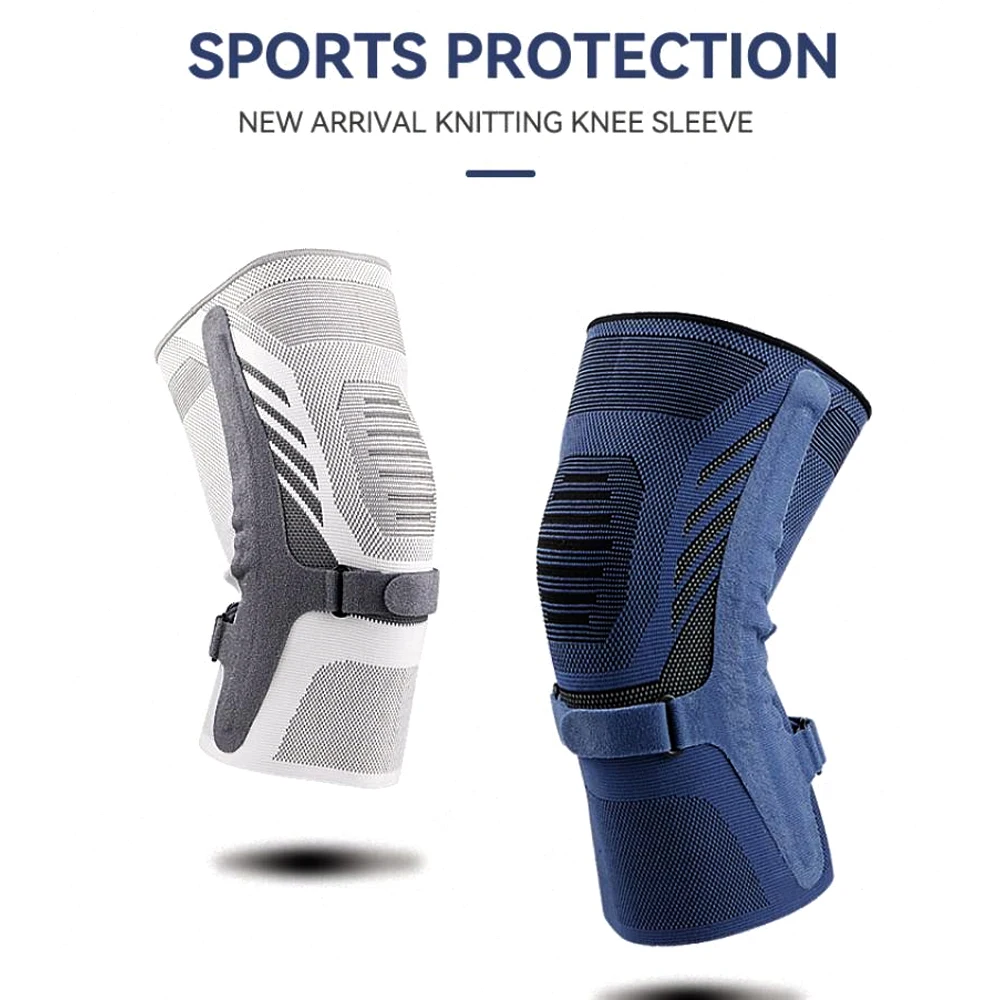 1 Stück Knie-Kompressionsbandage mit Seitenstabilisatoren & Kniescheibengurt, Metallstützbandage für Arthritis, Laufen, Fitness, Damen und Herren – Detail 10