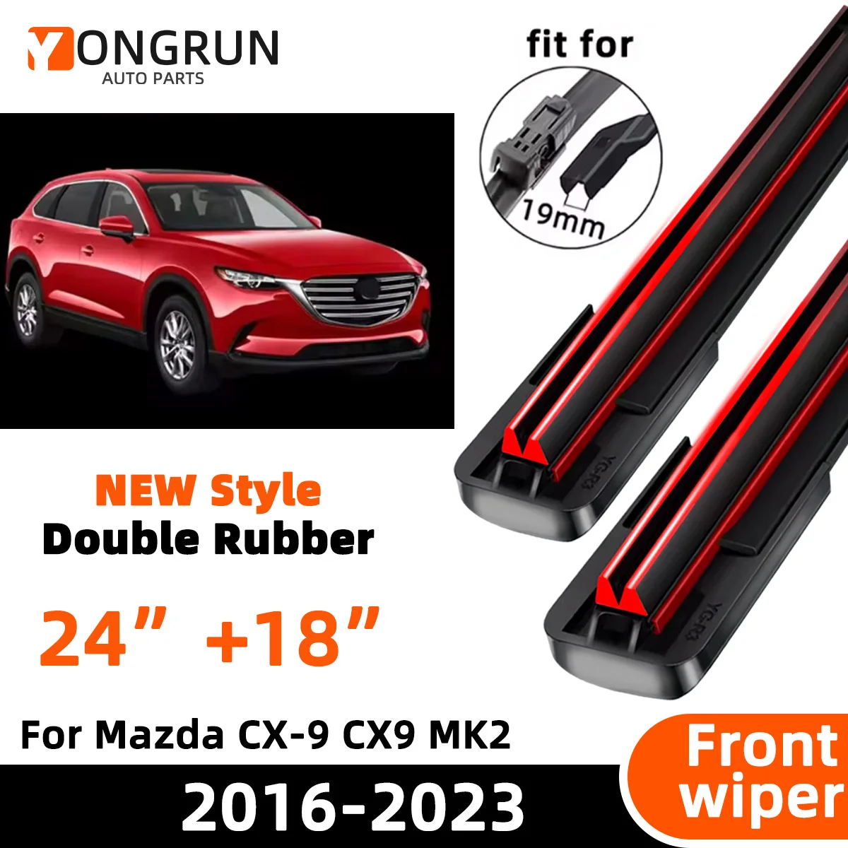 

Передние щетки стеклоочистителя для Mazda CX-9 CX9 MK2 2016 2017 2018 2019 2020 2021 2022, аксессуары для резака