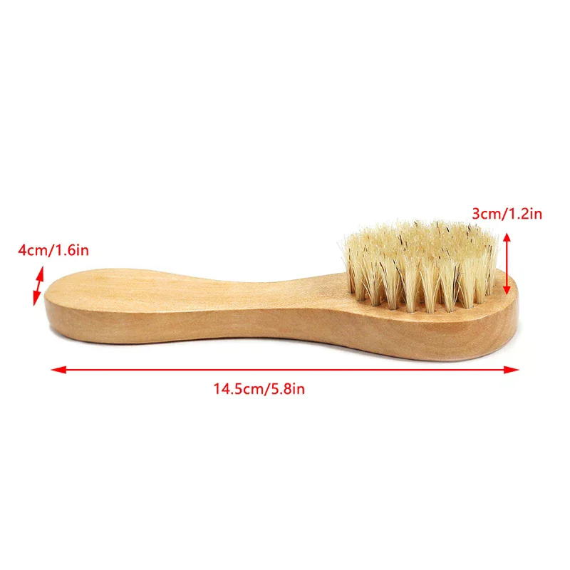 1pc Spazzola per il viso naturale Setole Spazzole esfolianti per il viso Donna in legno Uomo Cura della pelle Spazzola per il corpo asciutto Massaggiatore Scrubber Strumenti