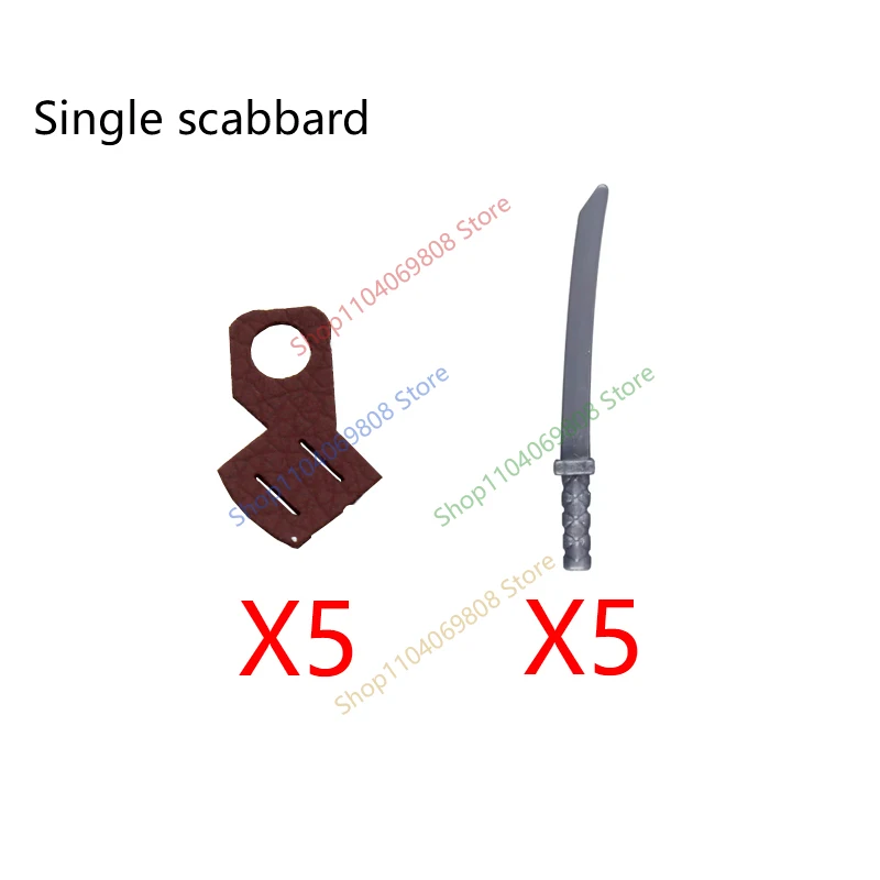 Mittelalterliche Bausteine Soldatenfiguren Charakterzubehör Klinge Schwert Scheide Umhang Speer Messer Cowboyhut Bausteine Spielzeug N16