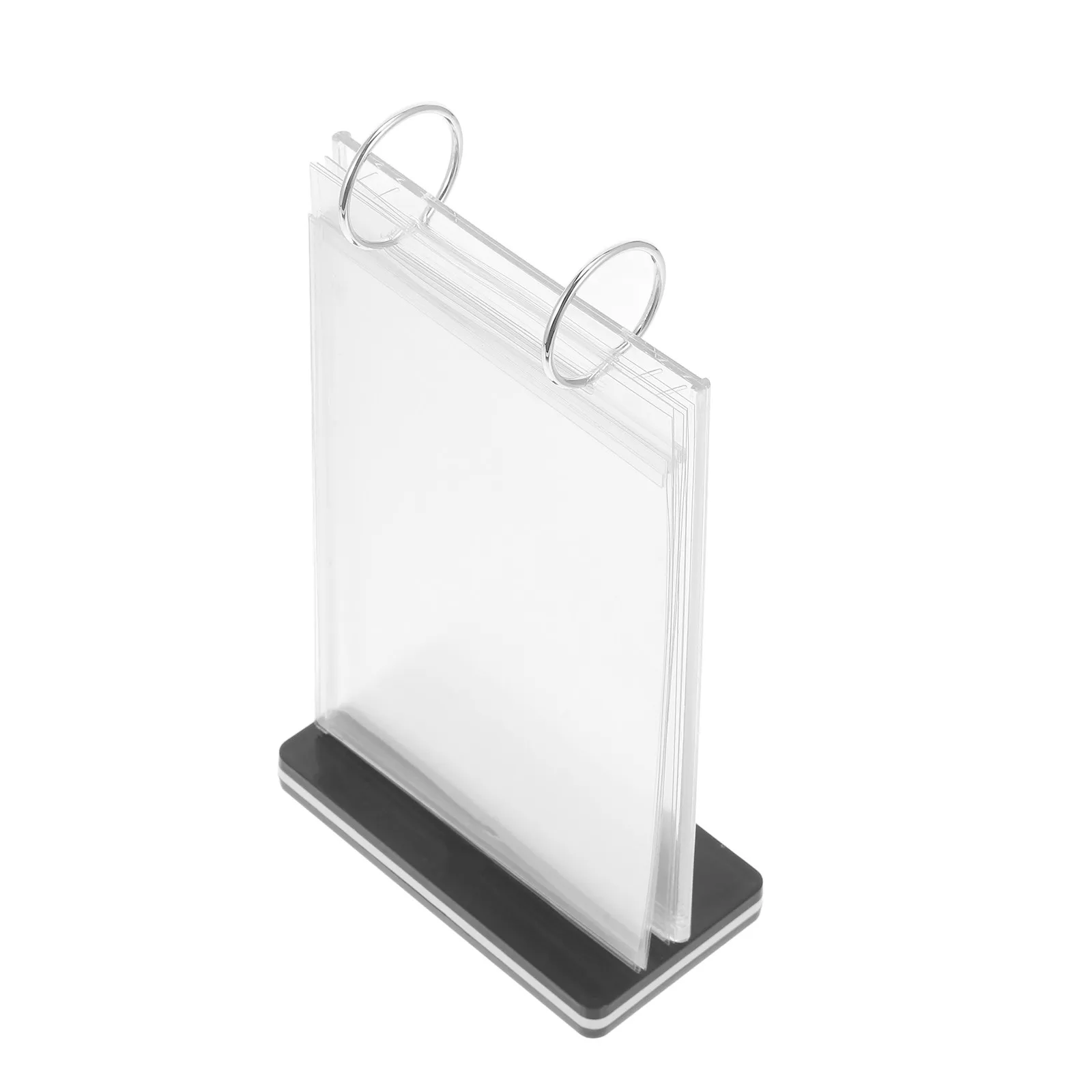 

Menu Holder 10x20cm Desktop Display Stand for Tabletop Sign Vertical Menu Display Rack Clear Plastic Paper Holder for Cafes