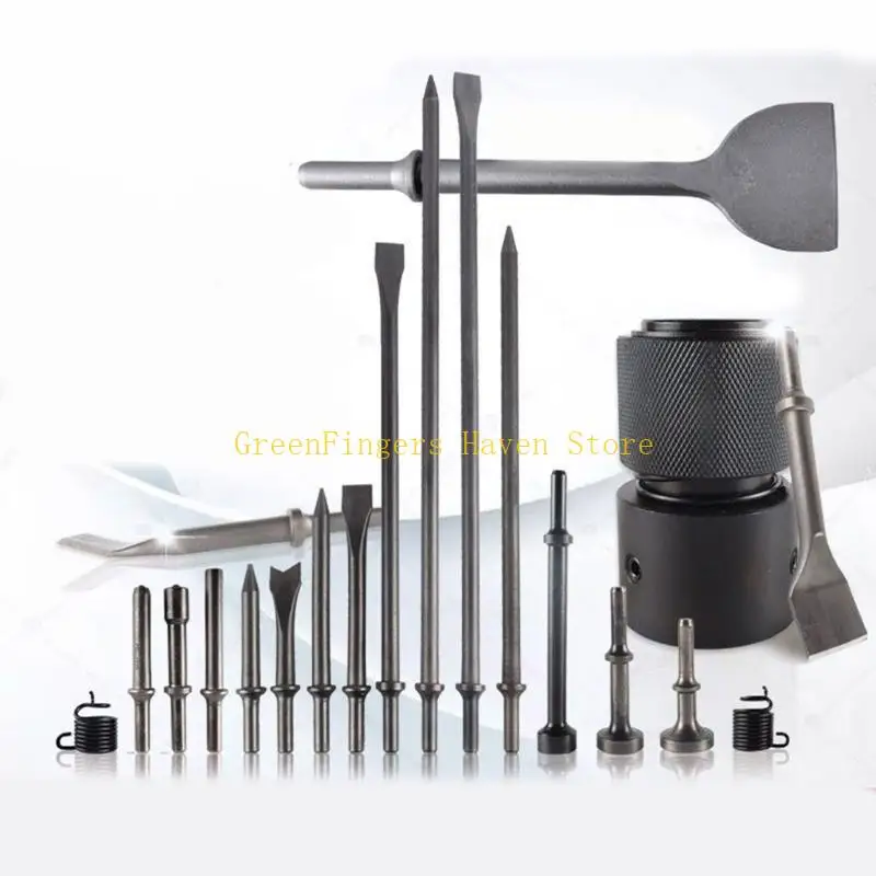 F68D 4Pcs Pneumatic Air Hammer Bit Air Chisels Bit Bit Pneumatic Impact Head Set