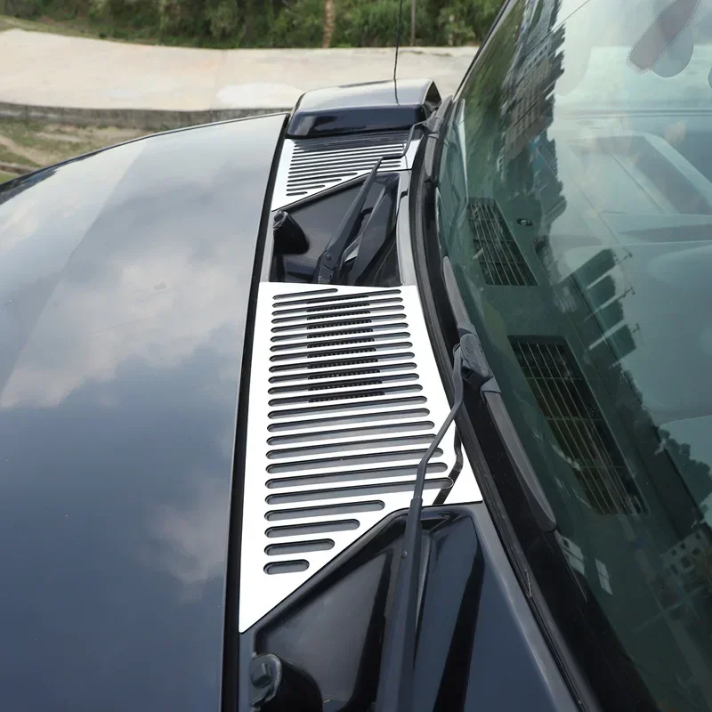 For Hummer H2 2003-2009 stainless steel silver car hood decorative mesh sticker car exterior protection accessories