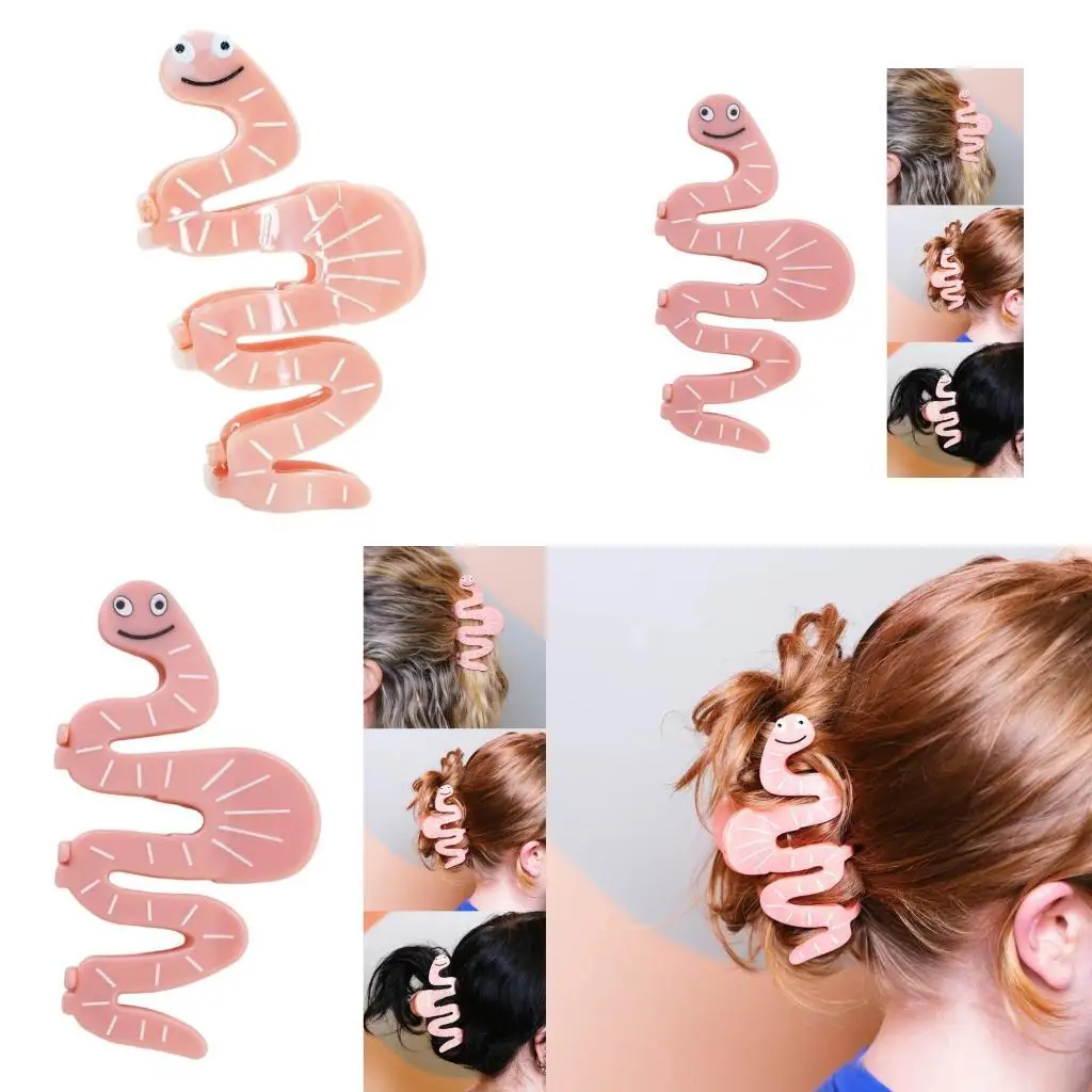 

L5YC Adorable Snake Shaped Hair Clip Secure Grip Lightweight Hair Claw for Gym Work