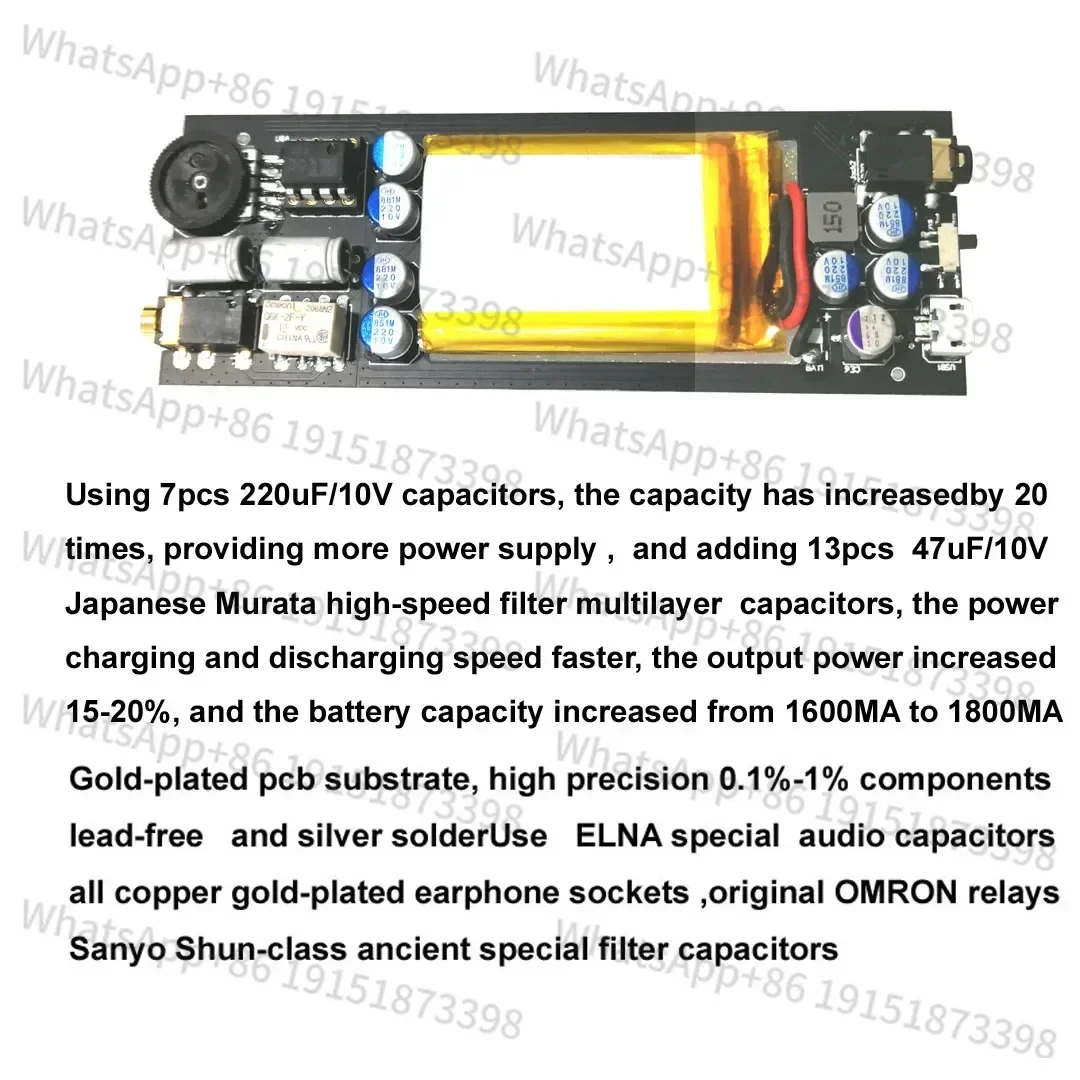 DLHiFi EF04 AMP Portable Mini HiFi DAC JCR5532 OPA2604 MUSE02 700MW+ 700MW Decoding Subwoofer Battery Headphone Amplifier