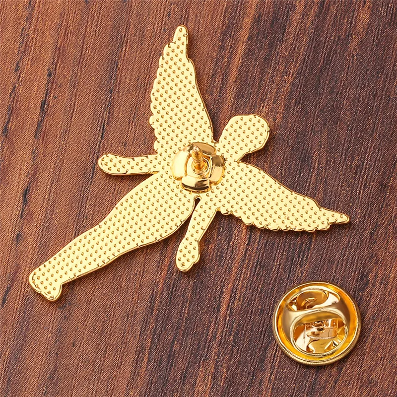 Nivana In Uteruss Enamel Pin Golden Angel Badge