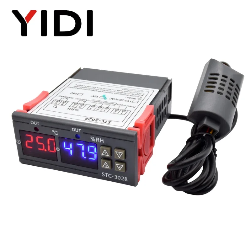 Termômetro Digital com Led Medidor de Temperatura e Umidade Higrômetro Ajustável 10a