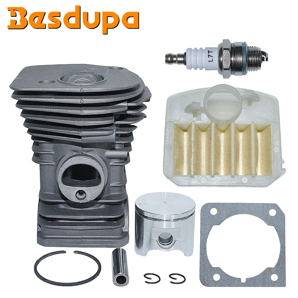 Kit da Gaxeta do Pistão do Cilindro Nakisil para Husqvarna 340 340e 340epa 345 345e 345epa 350epa Vela de Ignição Filtro de ar 42 mm