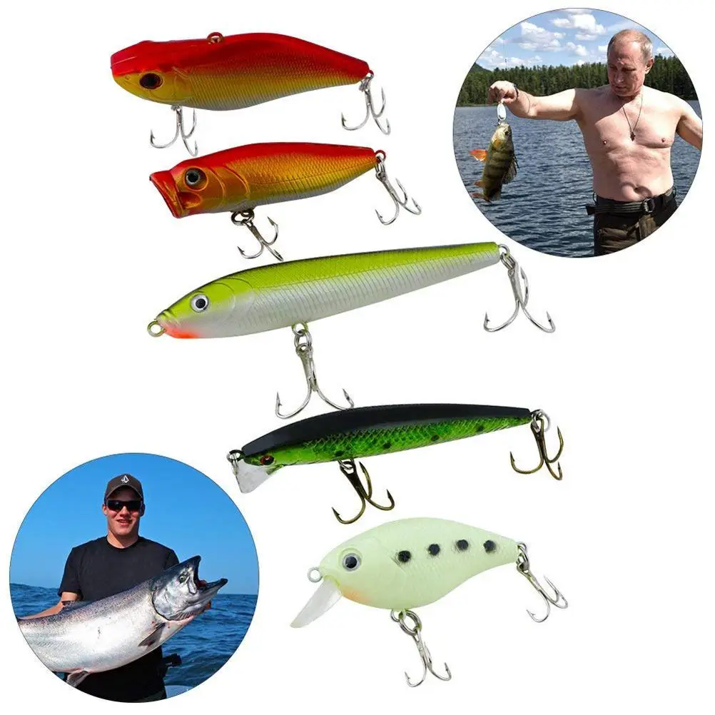 

101 Pcs Bait Set Fishing Bass for Freshwater Multifunction Gear Baits