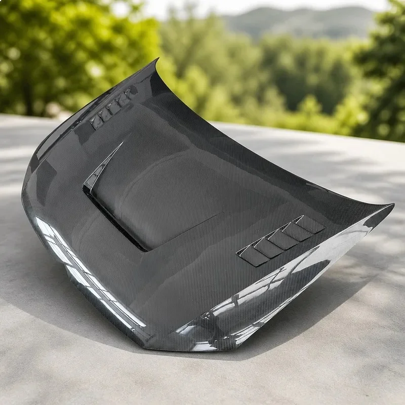 Heavy Duty Universal Carbon Fiber Hood Bonnet for GTI 2012+ Exterior Parts view 3