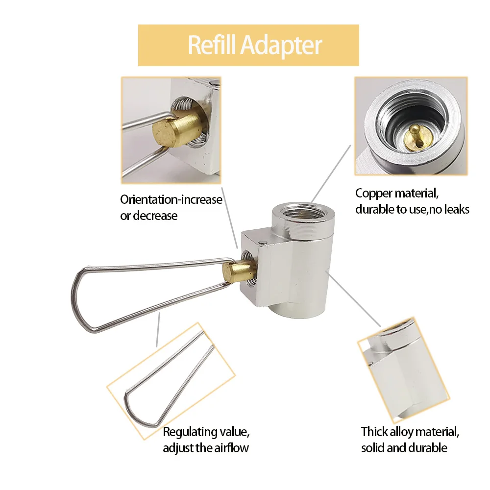Dioche Propane Tank Adapter, Camping Gas Canister Adapter Converter