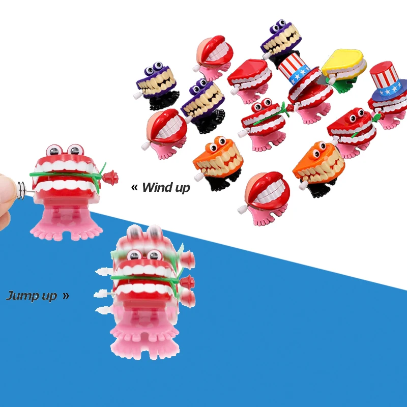 

Зубной подарок новинка заводная игрушка Веселый Рождество Хэллоуин заводные игрушки для детей пластиковые прыжки подарки стоматолога