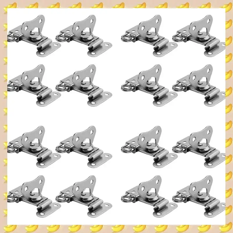 

A45U, 16 шт., поворотная защелка из нержавеющей стали 304 с держателем и пружинной защелкой-бабочкой для коробки