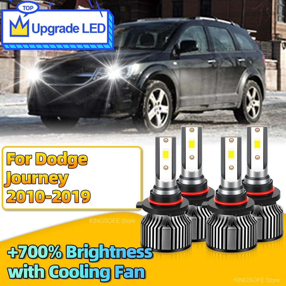 2/4pcs Car Headlight HB3 HB4 LED Bulb CSP CHip Auto Lights 30000LM For DODGE Journey 2010 2011 2012 2013 2014 2015 16 17 18 2019